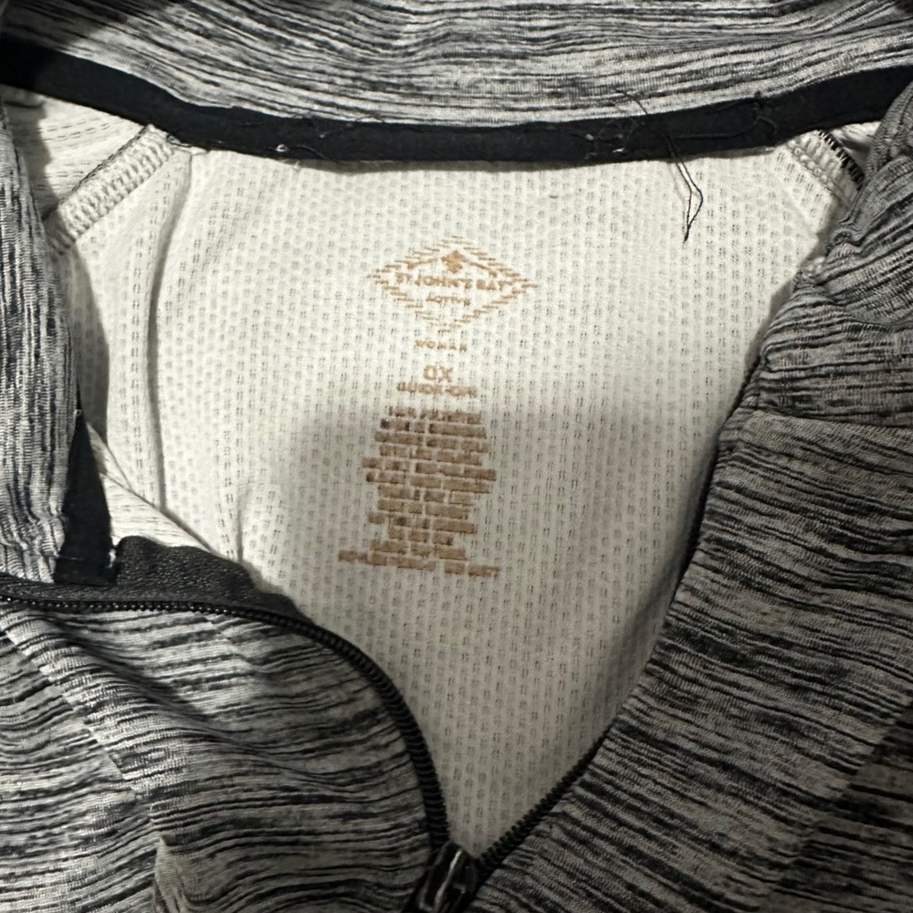 St. John's Bay Gray Athletic Zip Up Jacket size 0X - Picture 3 of 7